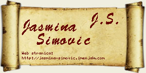 Jasmina Simović vizit kartica
